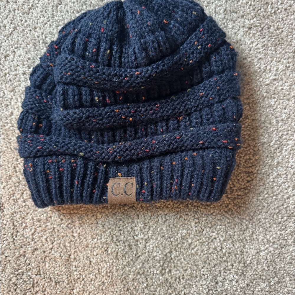 C.C Navy Knit Beanie